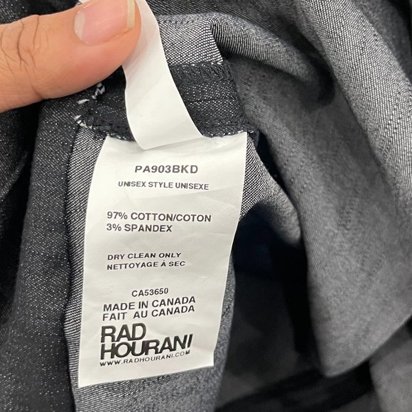 RARE UNISEX Rad Hourani black jogger jeans size 2 (M) - Picture 8 of 13